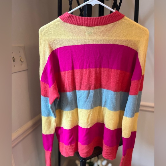 NWT Vineyard Vines Seaspun Cashmere Bright Striped Crewneck Sweater: SZ S - Picture 4 of 5
